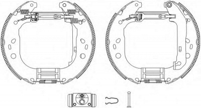 HELLA PAGID 8db355004861 -  Комплект тормозных колодок